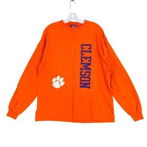 Clemson‎ University Shirt XL Long Sleeve Cotton Orange Collegiate Team Spirit